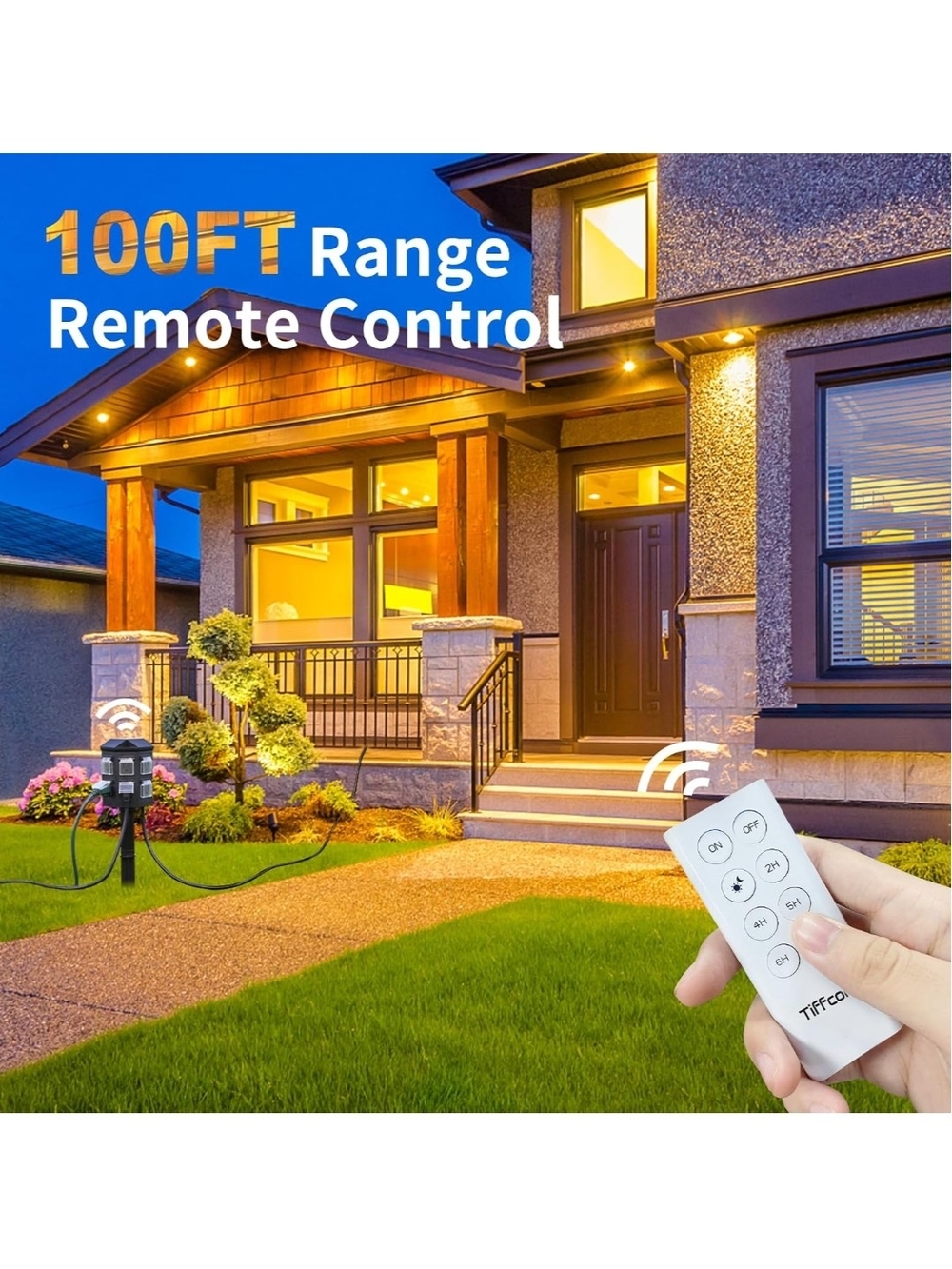 TiFFCOFiO Outdoor Power Stake Timer, 100FT Remote Control - Picture 8 of 10
